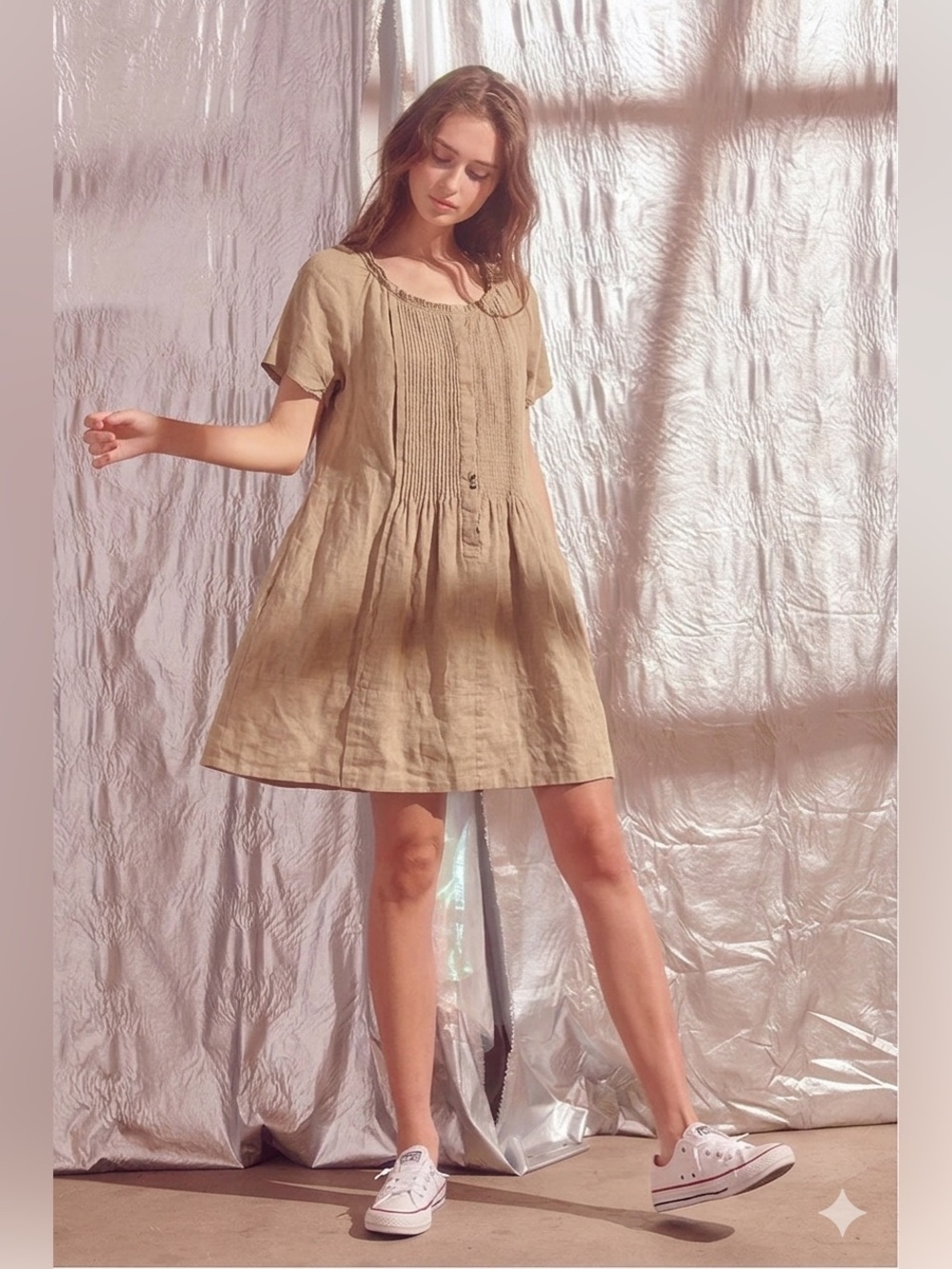 ZYGA Lin’n Landry Pina 100% Linen Dress Size S